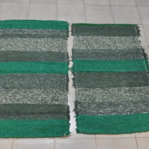 Pie de cama verdes grises 70-120cm